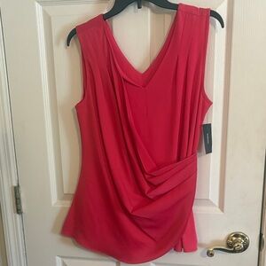 Alfani Vibrant Red Draped Blouse